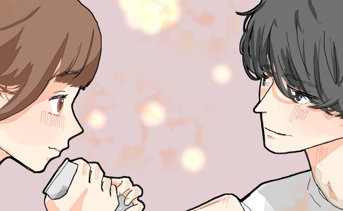 こんなはずじゃなかったって
どういうこと？

Where did I go wrong?
What does that phrase mean?

ポップでかわいくて
おしゃれで感情に素直な絵を描かれる @roku_ban6 6番さんとコラボさせていただきました💚

キャプション含めて
お借りしたろくちゃんのイラストが好き(9枚)

わたしはあのおねえさんを描いてもらいました🦀🚿🫶
ぜひ観にいってください🩶

頑張って攻めてみたが
おねえさんに
わしゃわしゃと可愛がられるわんこ系男子🐶

#コラボイラスト 
#ドラマみたいな絵が描きたい 
#ときどきぽんこつ 
#イラスト #art #manga 

#男女イラスト #カップルイラスト #片想い #両思い #恋人 #恋人未満 #宅飲み #ビール #缶ビール #犬系男子　

《 展示 》

6月26日〜7月9日
「 ありのまま展 」
@cleo_creators_supporter 様の

合同展示に参加いたします。

address
東京都国分寺本町3-12-12
カフェバー ROOF
@cafe.bar.gallery_roof 
※ワンオーダー制

販売もあります。
お近くの方は遊びにきていただけると、うれしいです。