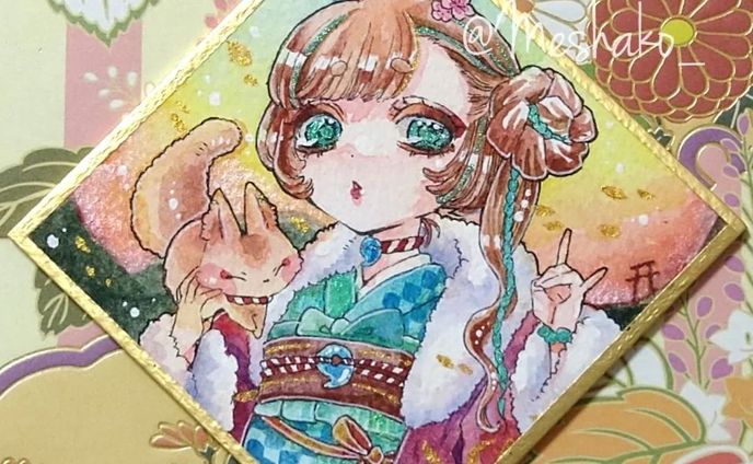 「お山のきつねが明けを呼ぶ」
⁡チョコミント展8は2月11日からです💙🤎
⁡
⁡⁡#イラスト #絵 #イラストグラム #いらすとぐらむ #創作
#アナログイラスト #絵描きさんと繋がりたい #イラスト好きな人と繋がりたい #水彩 #水彩画 #透明水彩 #水彩イラスト  #女の子イラスト #art #drawing #illustration #artwork #illustragram #myart #animeart #mangaart #watercolor #watercolorpainting #watercolorart #watercolorillustration #watercolorpaint