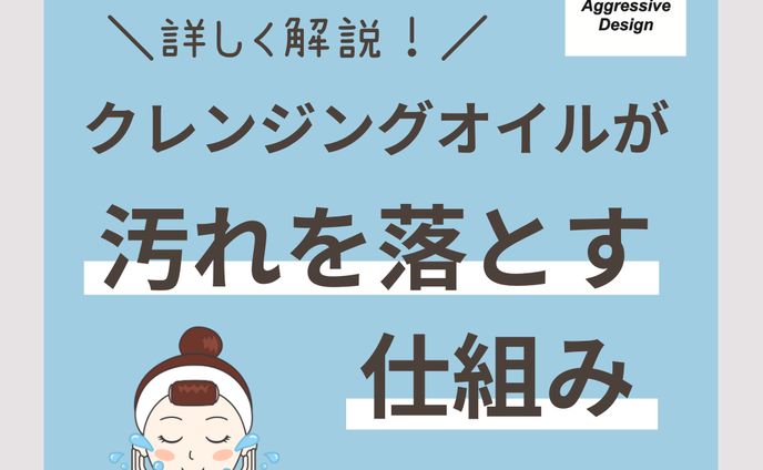 Aggressive Design「クレンジングオイルが汚れを落とす仕組み」