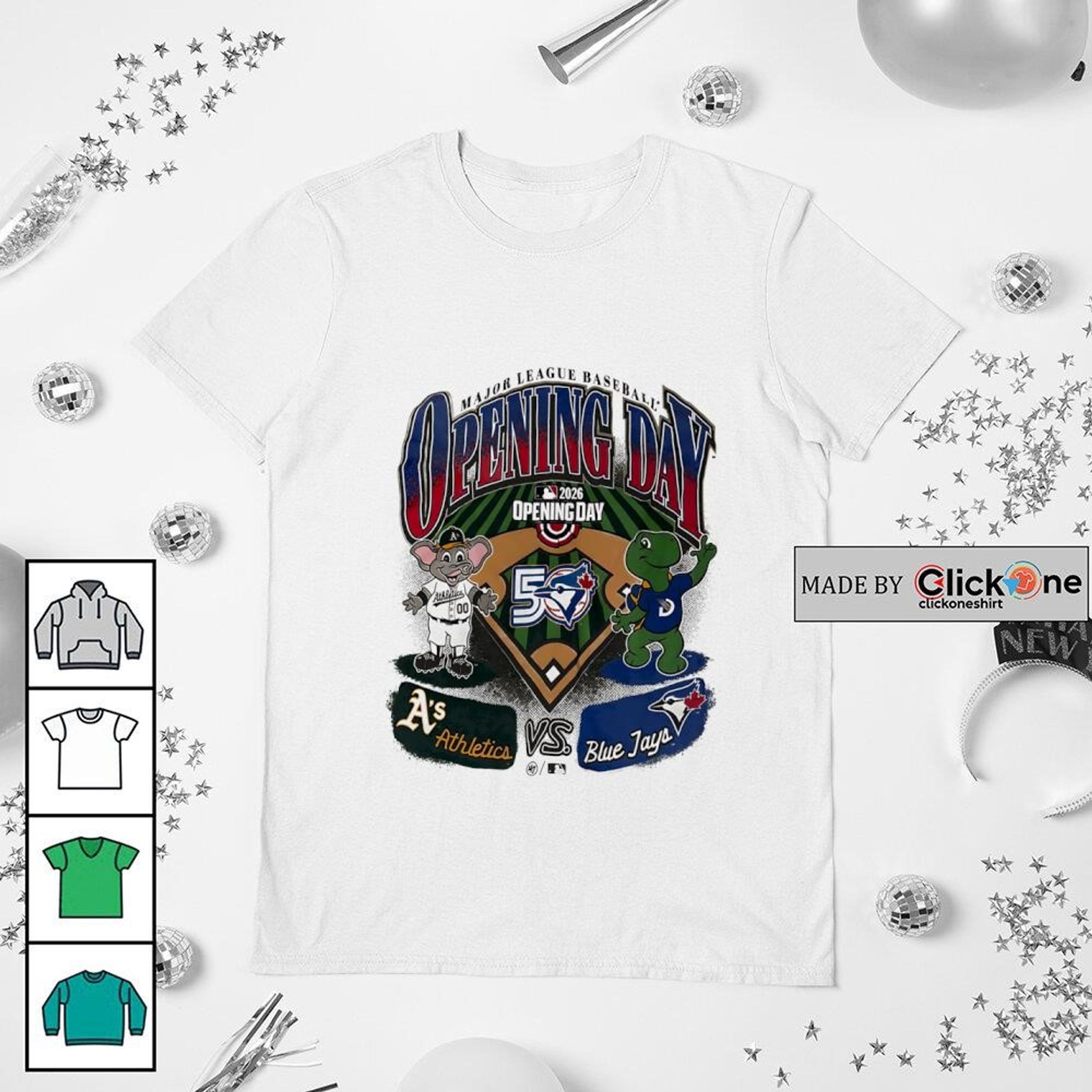 Opening Day Clash – Baseball Mascot Rivalry Tee-1