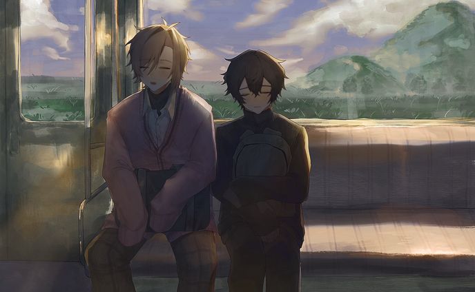 全身絵+背景