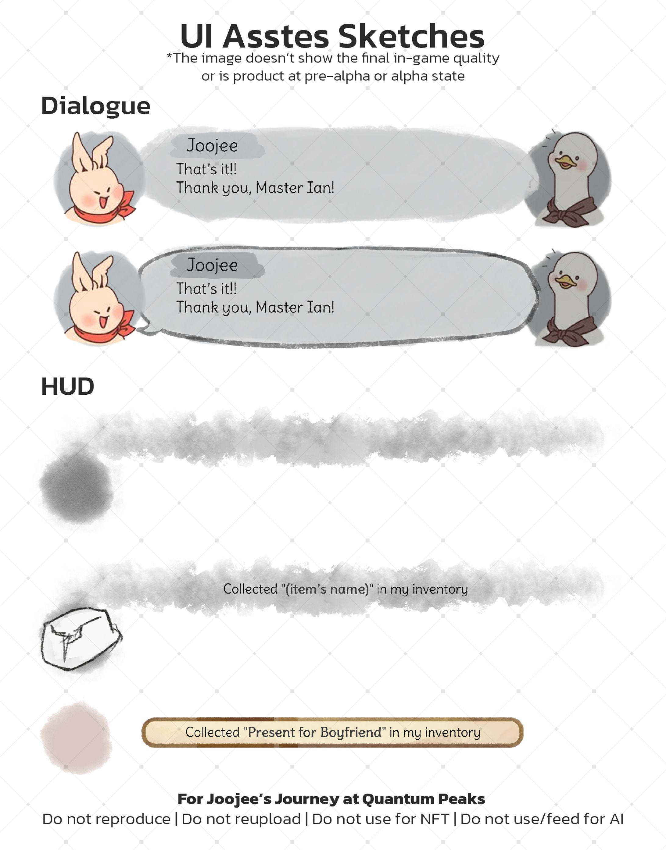 [Game Assets] Works for Joojee's Journey - Sketches-1