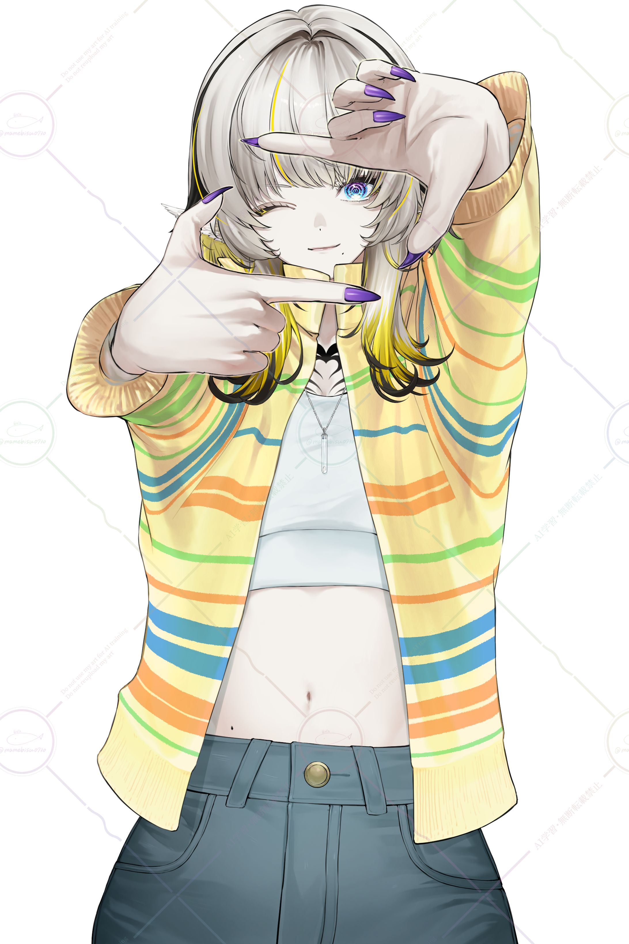 Vtuber『九來』様　FC配布用イラスト 2026.3-1