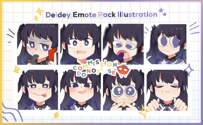 CM | Deidey - Emote Pack Illust