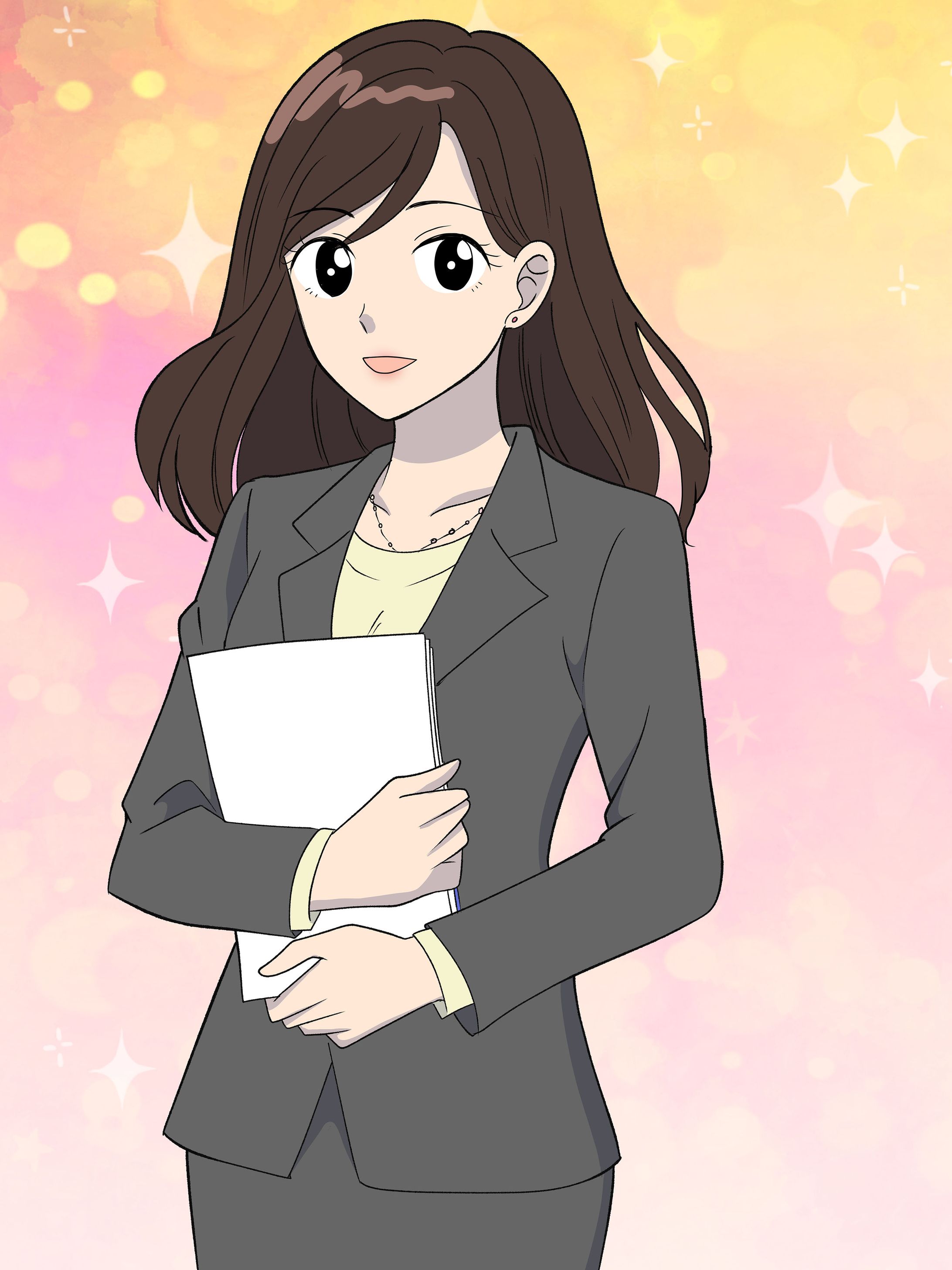 イラストサンプル女性-1