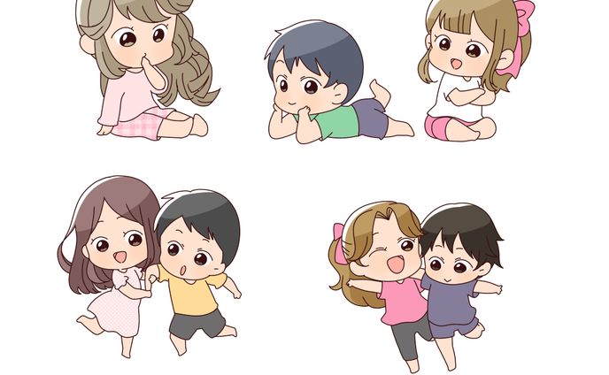 イラストサンプル（ミニキャラ）