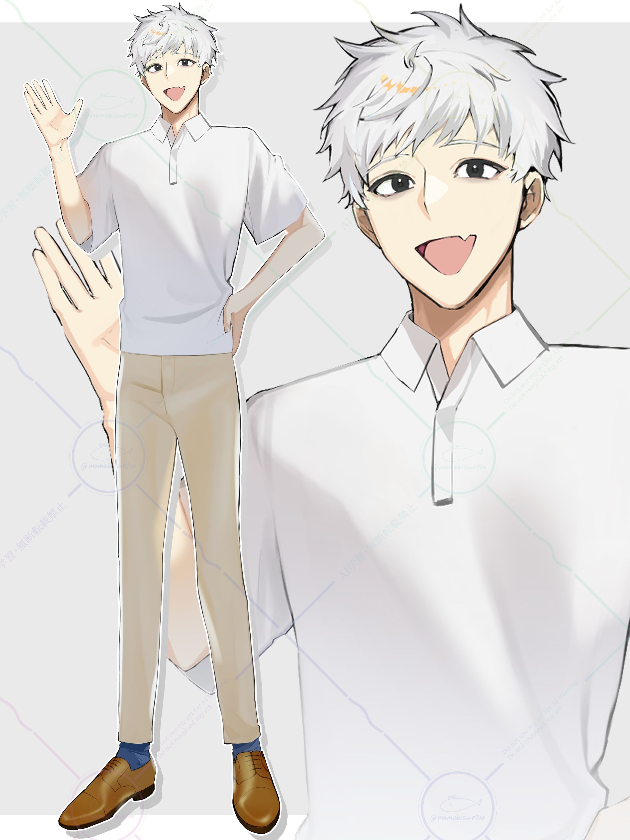 個人様ご依頼立ち絵 銀髪-1
