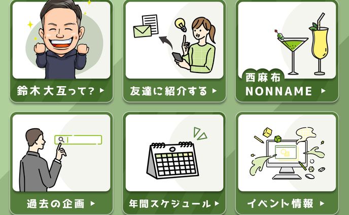 lineリッチメニュー、コミュニティ