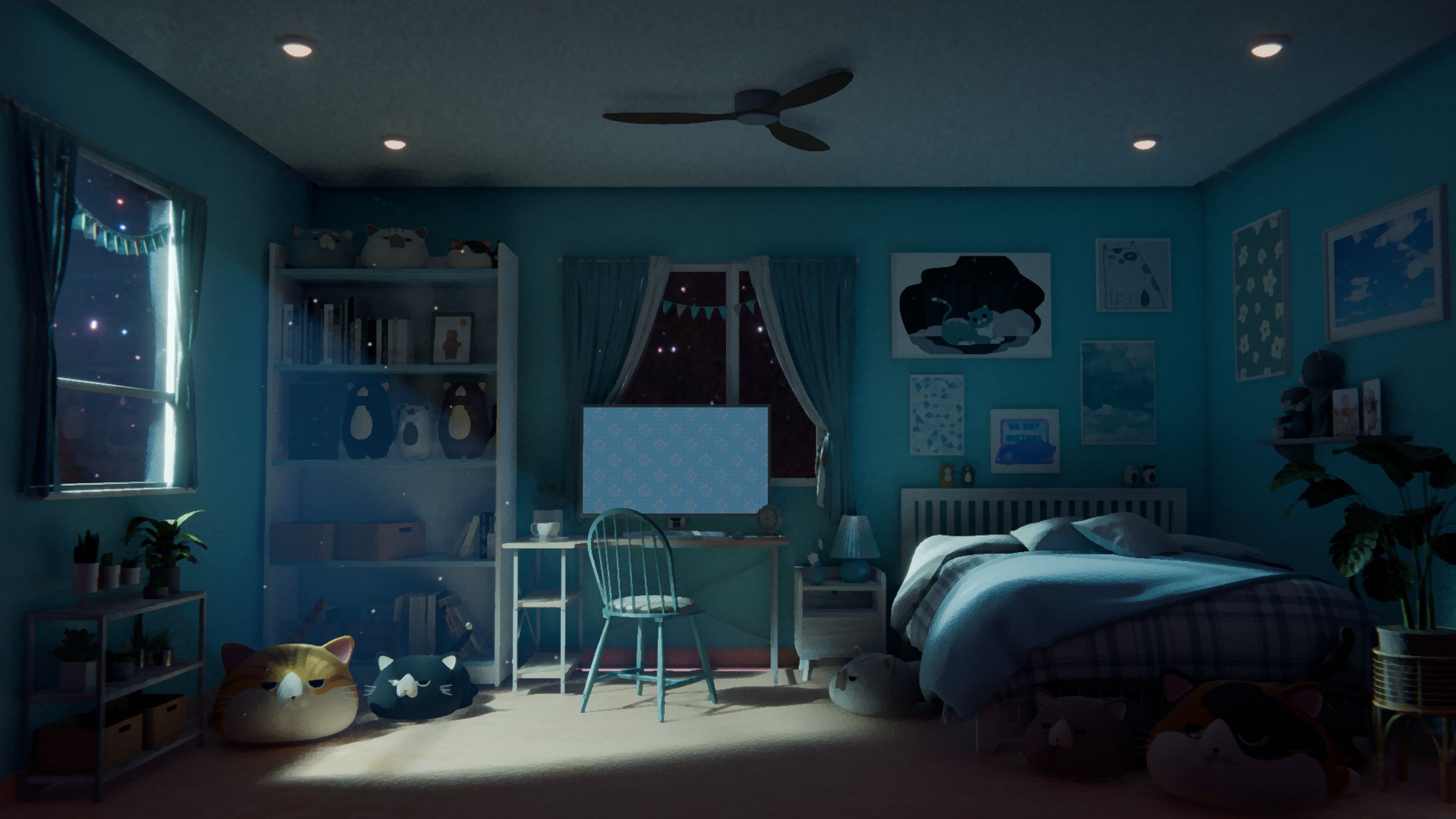 みず色の部屋（夜）-1