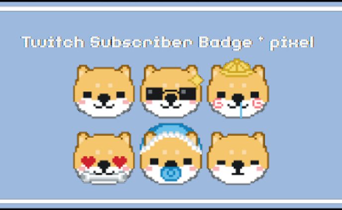 ピクセル柴犬 - Twitch サブスクライブバッチ