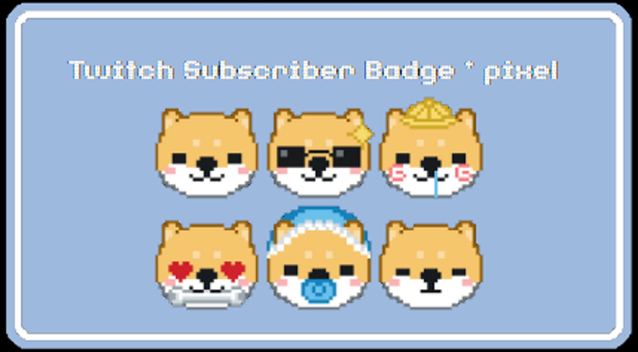 ピクセル柴犬 - Twitch サブスクライブバッチ-1