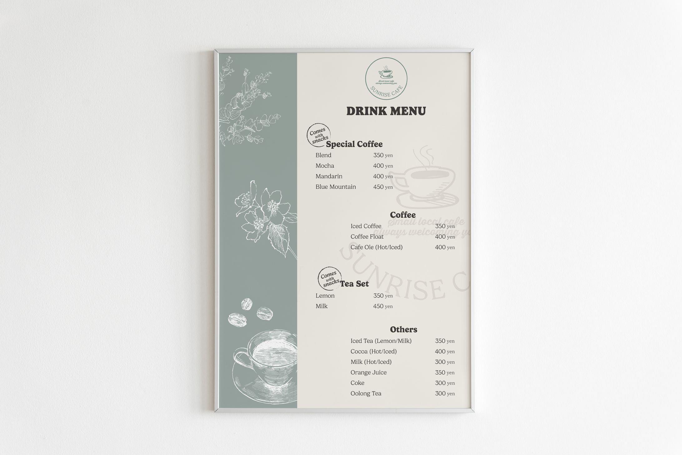A3 Drink Menu Poster ドリンクメニューポスター-1