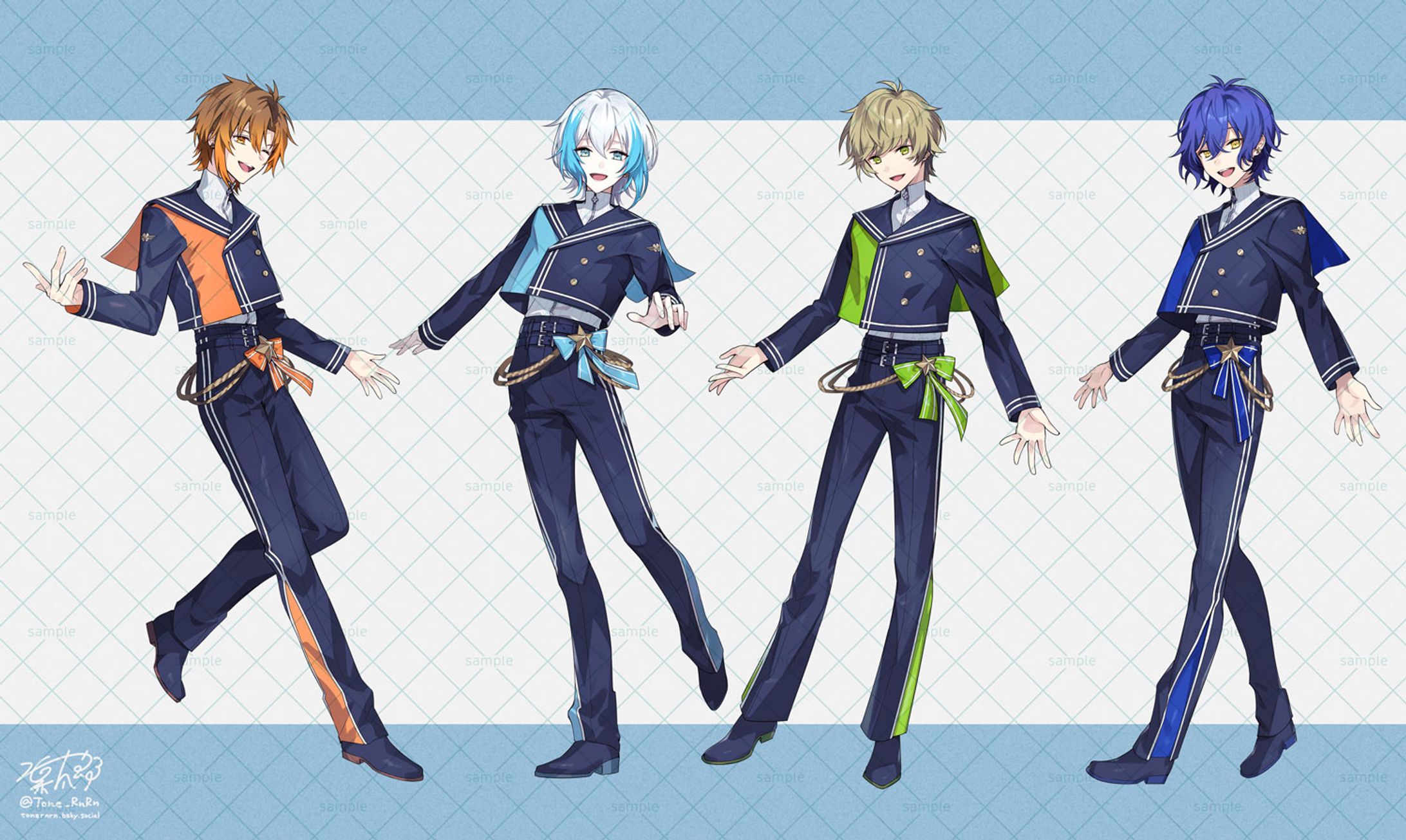 クレノア様▶歌ってみた動画『夜もすがら君想ふ』立ち絵-1