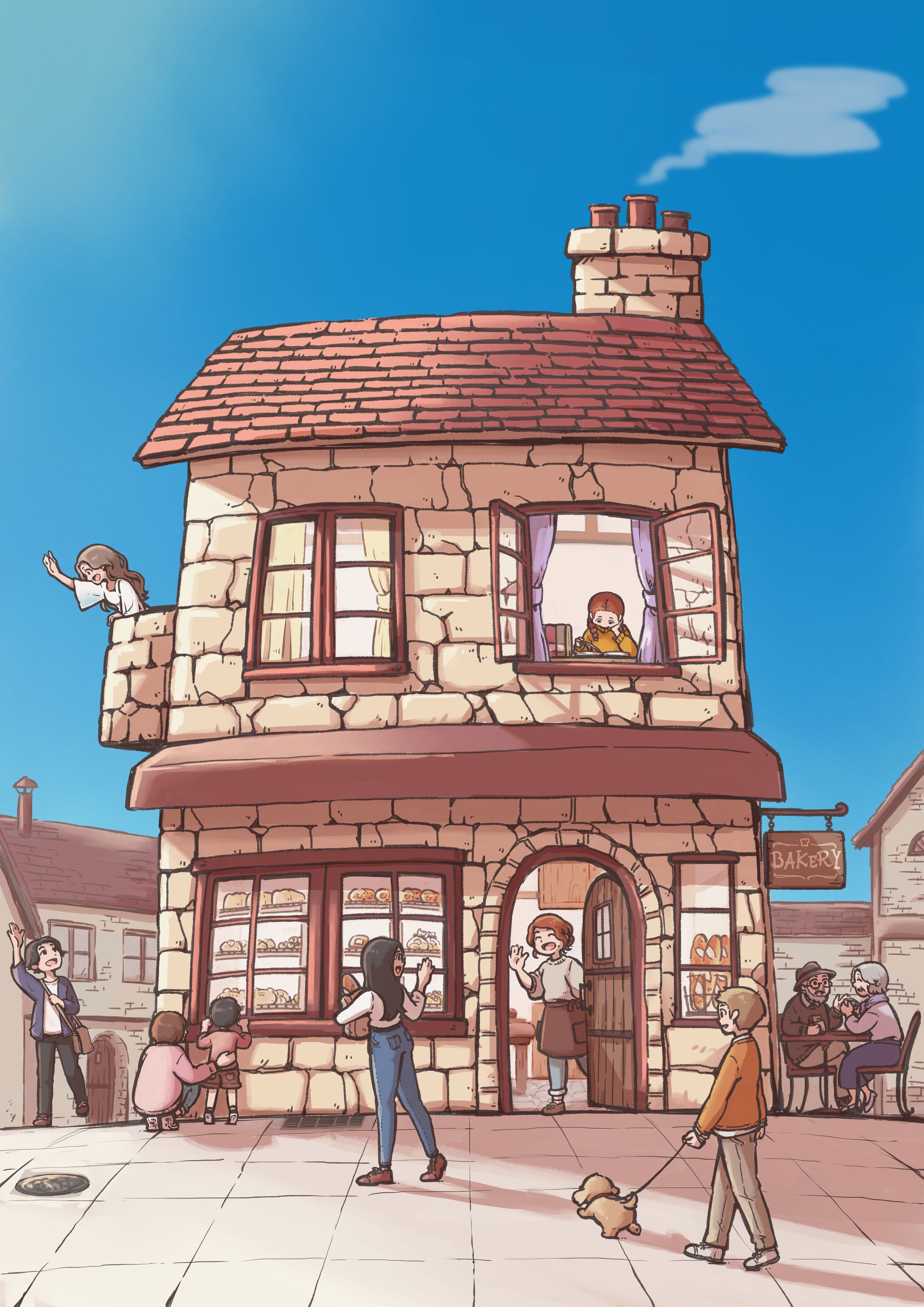 【コンテスト参加作品】GENSEKI様主催『ぬこー様ちゃん先生が選ぶ GENSEKI展覧会「変化・変様する形」の展示イラスト』-1