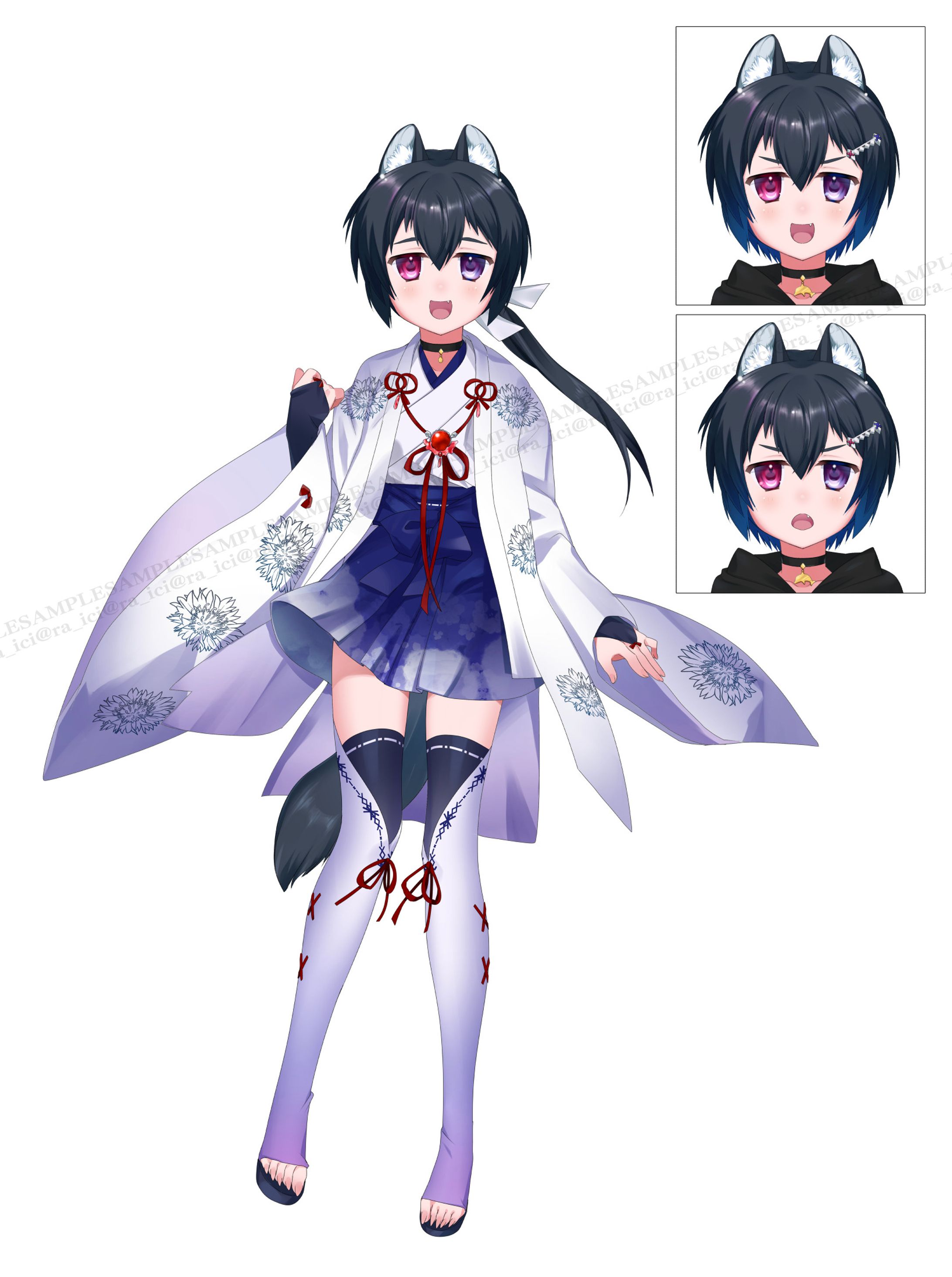 2022/3  大神 紡（おおかみ つむぐ）さん　IRIAM配信・活動用  新衣装立ち絵、新表情差分-1