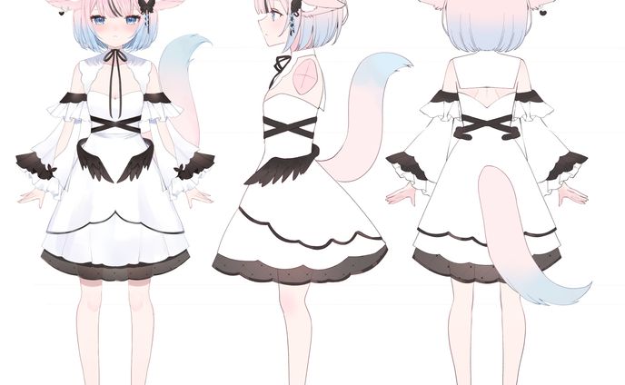 出雲こころ様新衣装[三面図]