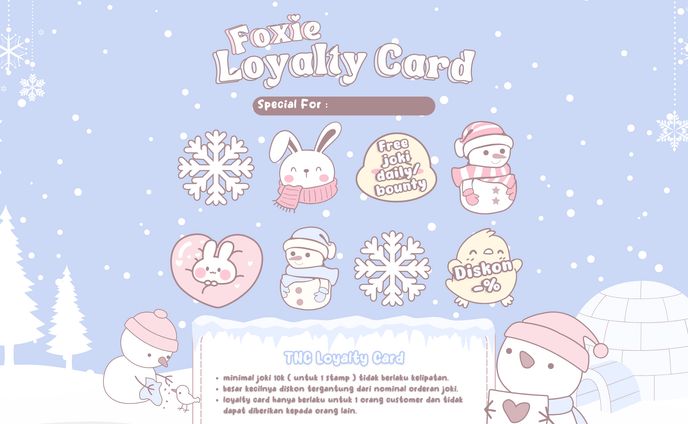 [Custom] Snow 🥶❄️ - Loyalty Card Digital