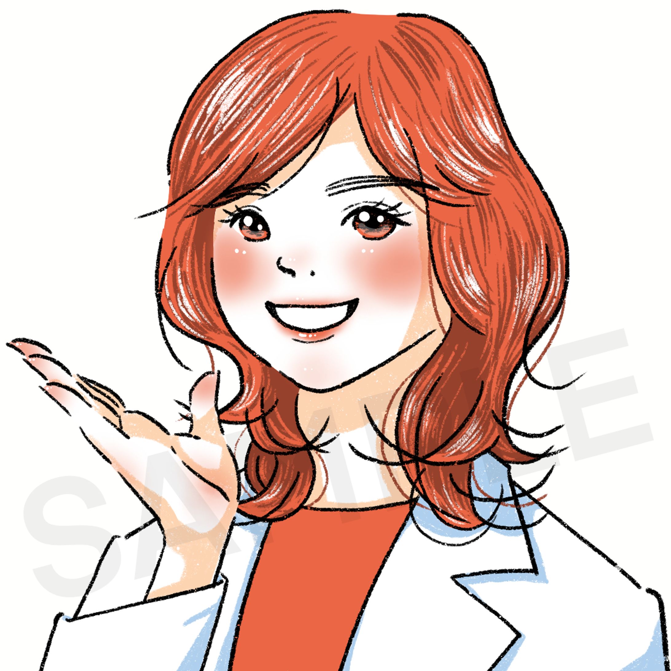 似顔絵｜沙恵さま-1