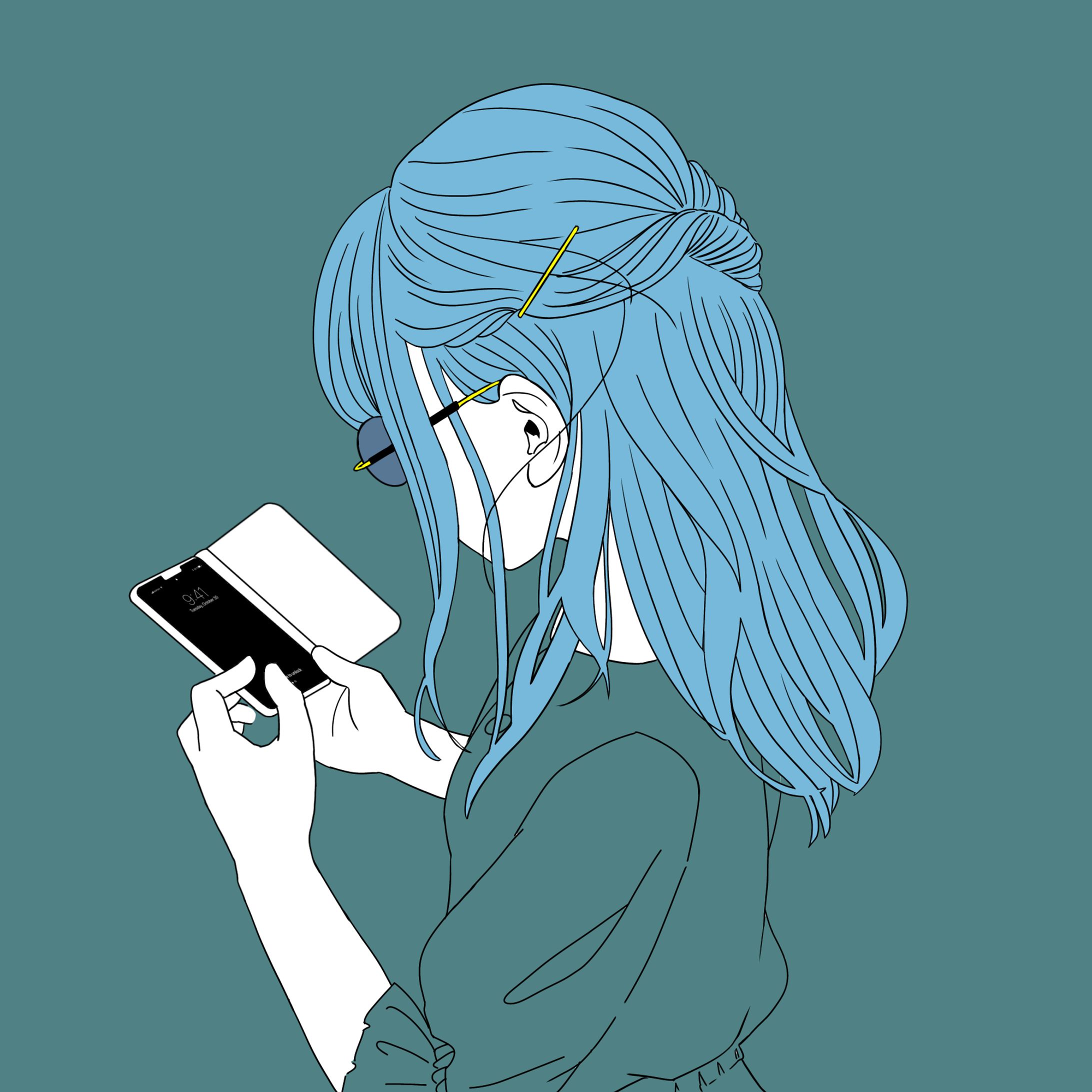 シンプルな女の子アイコン-1