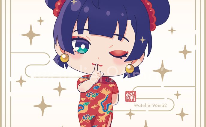 【SDイラスト】チャイナ女子(オリキャラ)