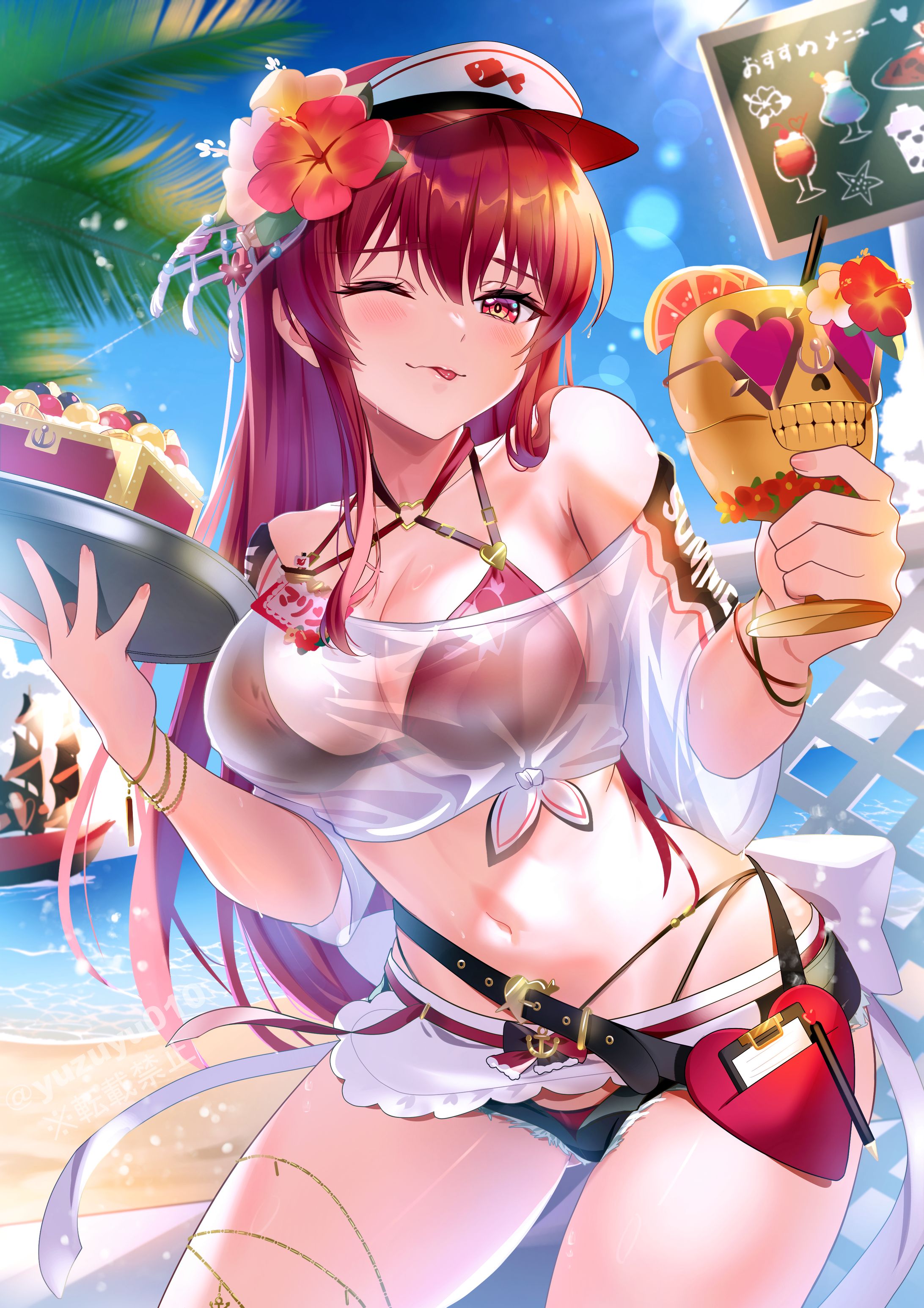 Fanart｜宝鐘マリン（ホロライブ/水着衣装）-1