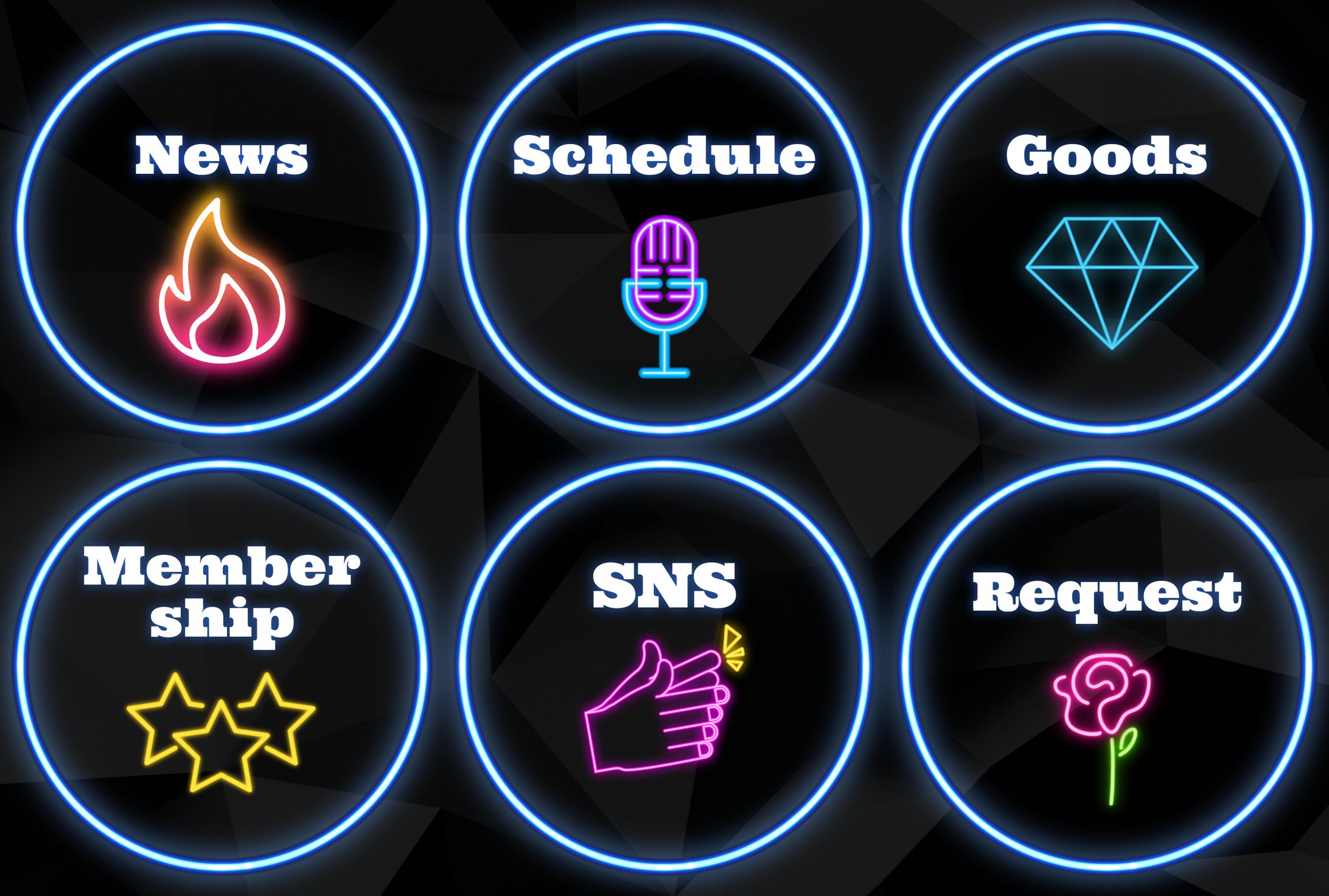 LINEリッチメニュー(大) 配信者向け 自主制作-1