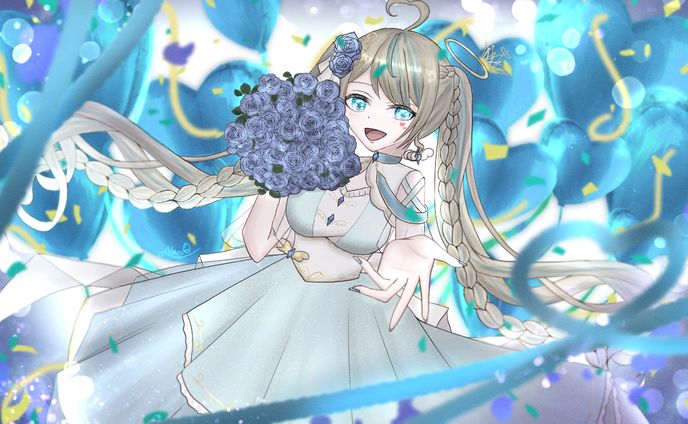 天羽しろっぷ2周年記念イラストと衣装デザイン