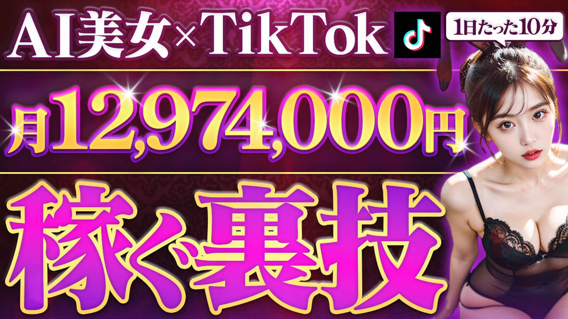 No.158 TikTok✖️AI美女で月1000万円以上爆稼ぎする方法-1