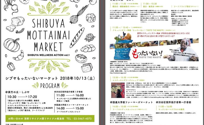 ワークショップ｜しぶや・もったいないマーケット　SHIBUYA WELLNESS ACTION [渋谷区]