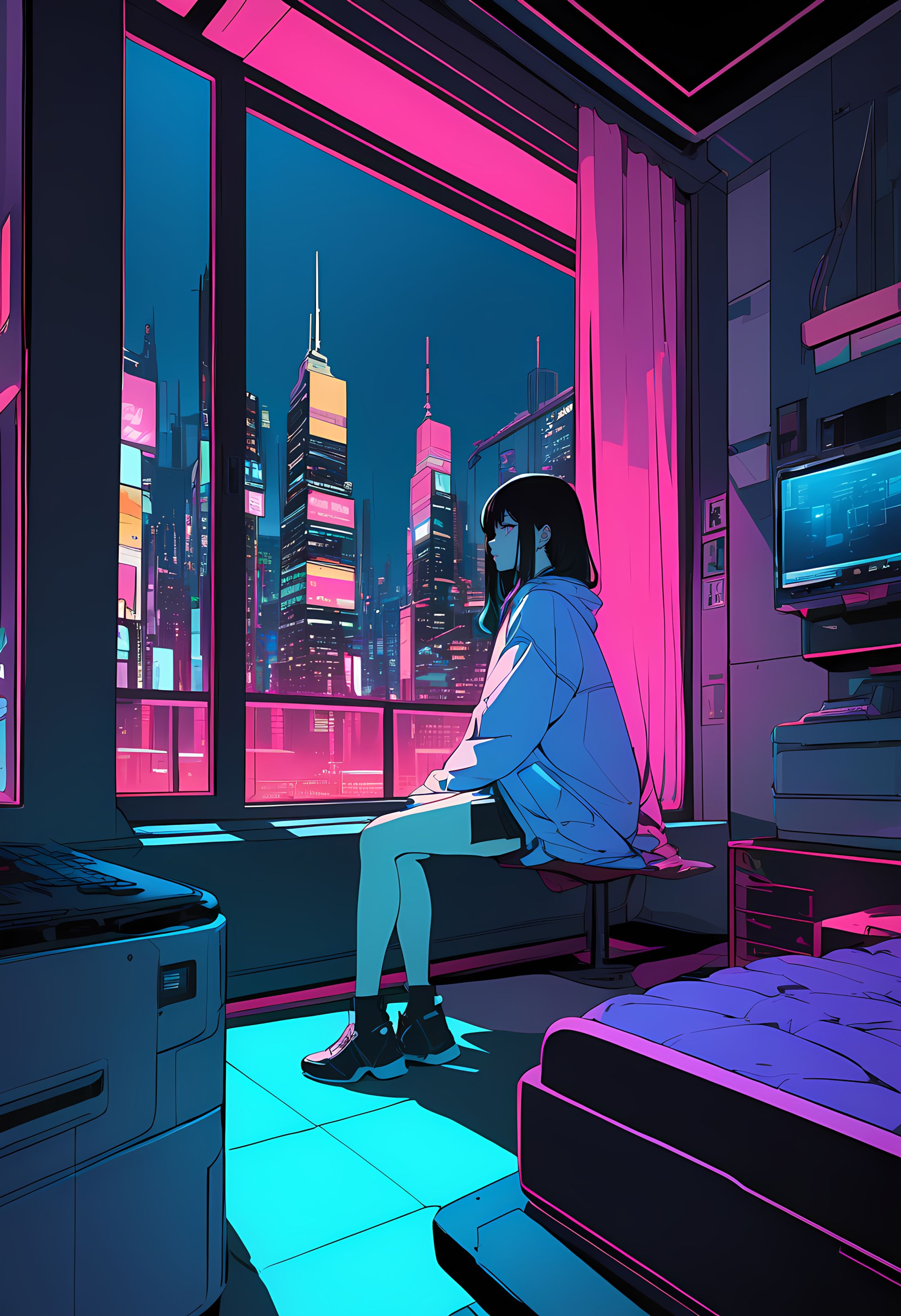 17「夜の風景」-1