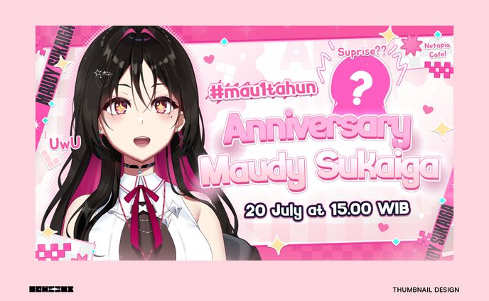 Maudy Sukaiga Anniversary #mau1tahun - THUMBNAIL DESIGN