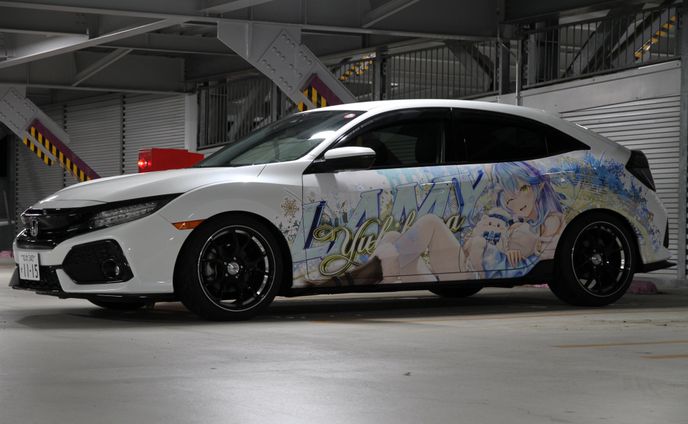 雪花ラミィ痛車イラスト