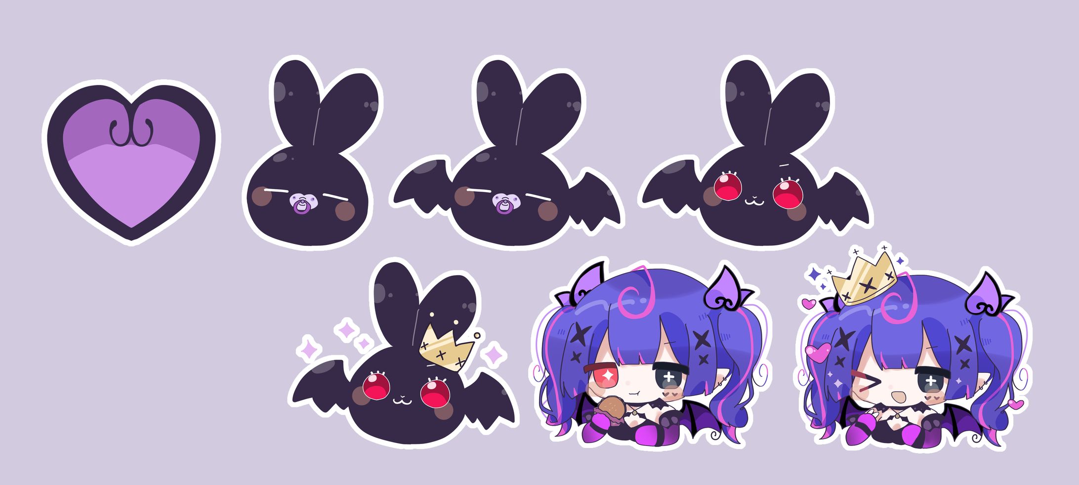 黒栖らきゅ様 サブスクバッジ用イラスト-1