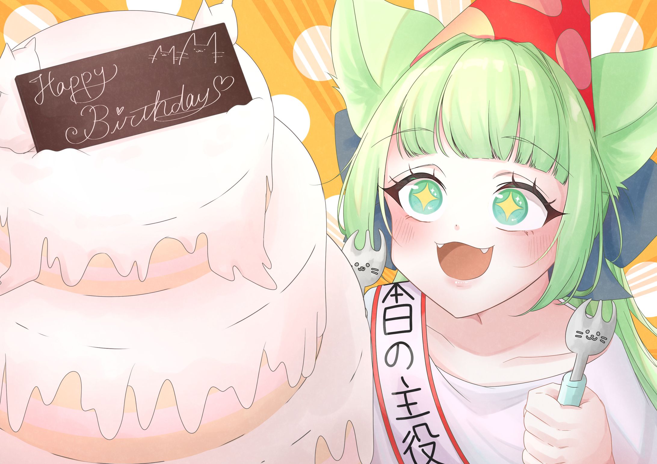 二尾みすず様　生誕イラスト一枚絵-1