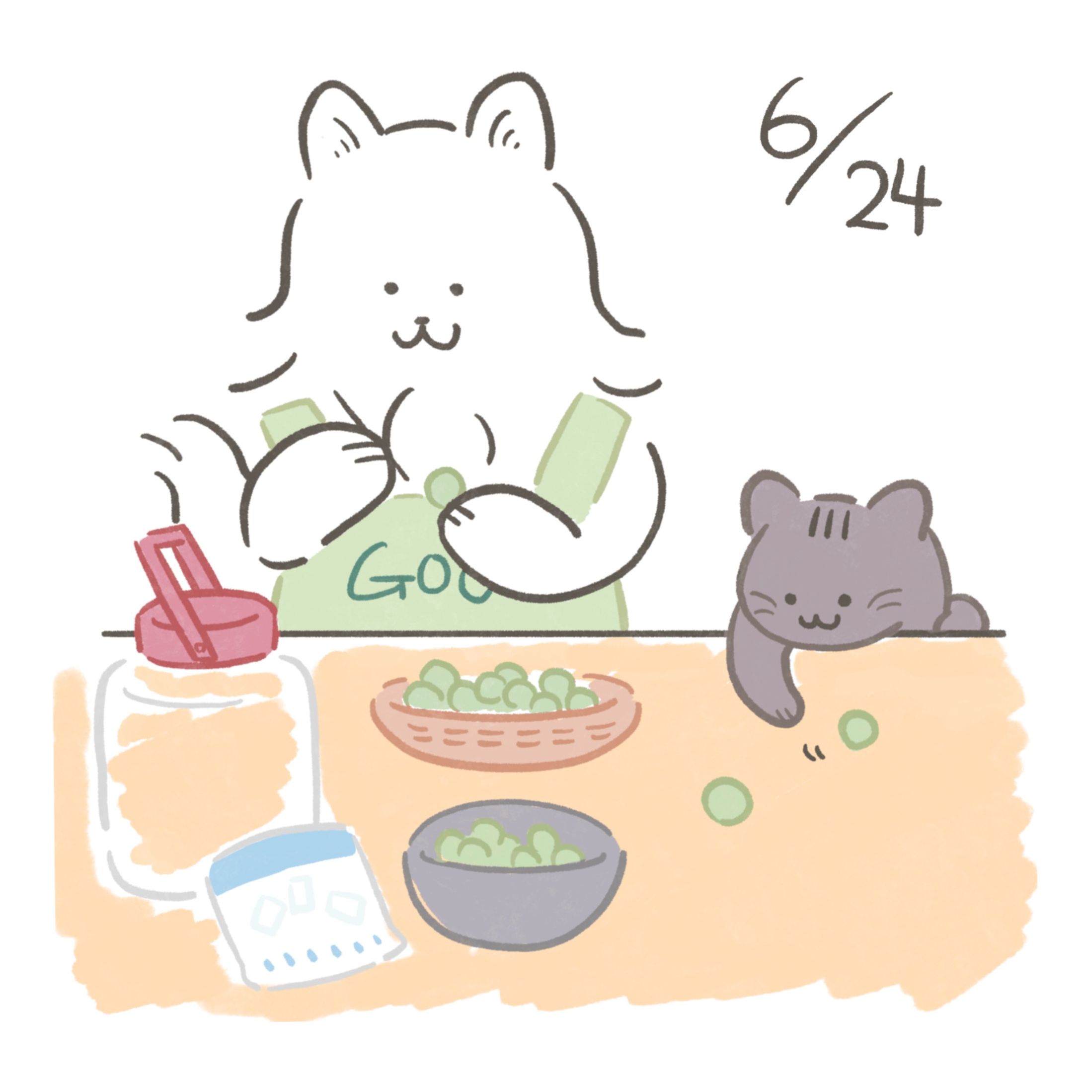 こよみを楽しむサモエド①-1