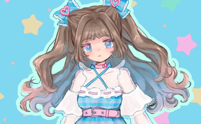 水色桃色ドーナツ