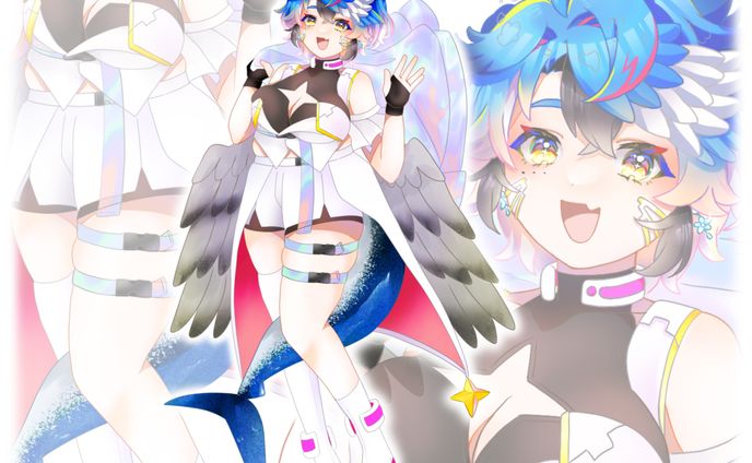 【鮫福叶夢】デザイン、立ち絵イラスト