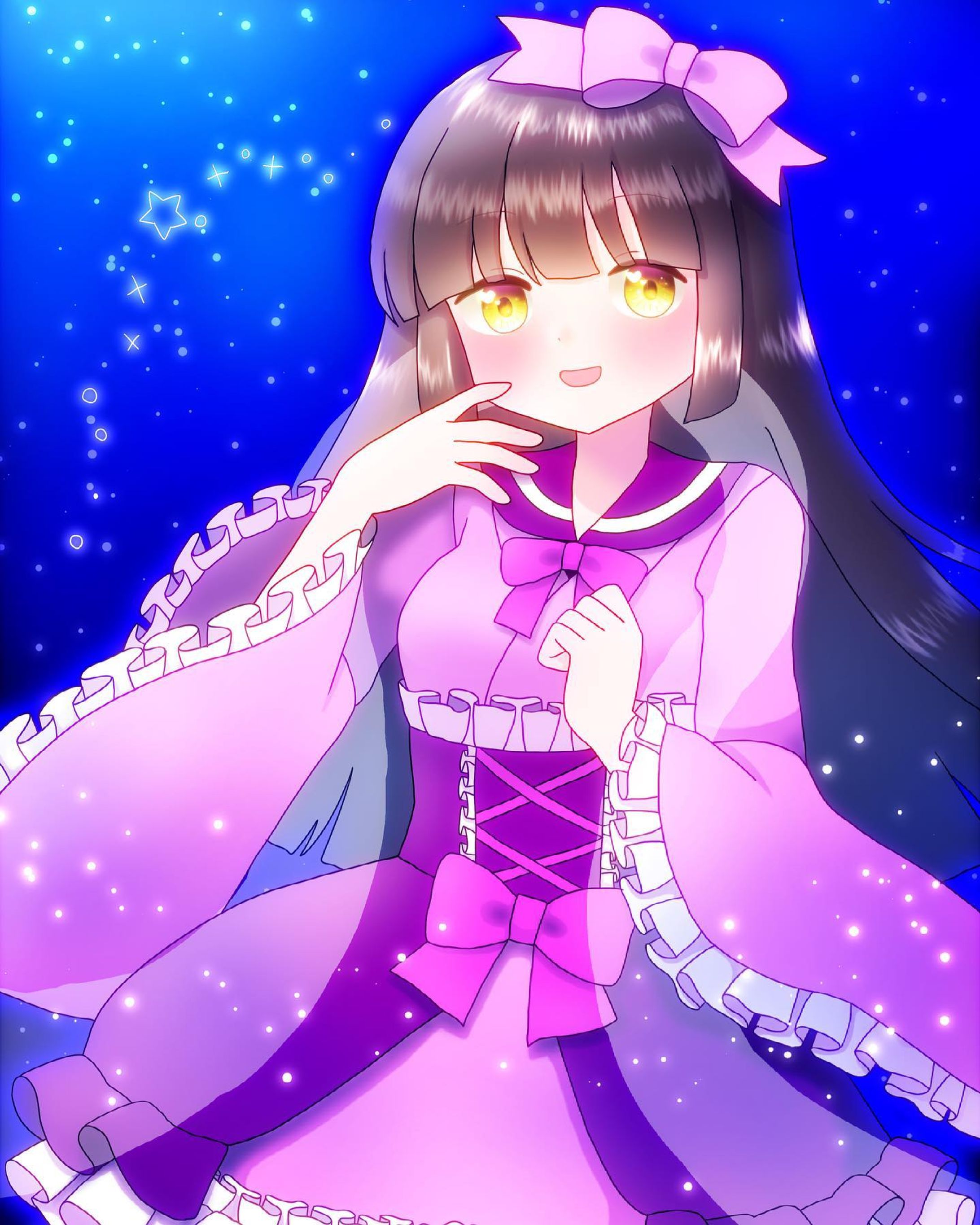 七夕ちゃん🎋　#イラスト　#お絵描き#illustration #illust #女の子　#女の子イラスト　#オリジナル　#オリジナルイラスト　#オリジナル絵　#デジタル　#デジタルイラスト　#デジタル絵　#七夕　#ロリィタ　#ロリィタファッション　#ロリータ　#ロリータファッション　#フリル　#リボン　#和ロリ　#セーラー服　#ピンク　#夜空　#星空　#和ロリィタ　#和ロリータ-1
