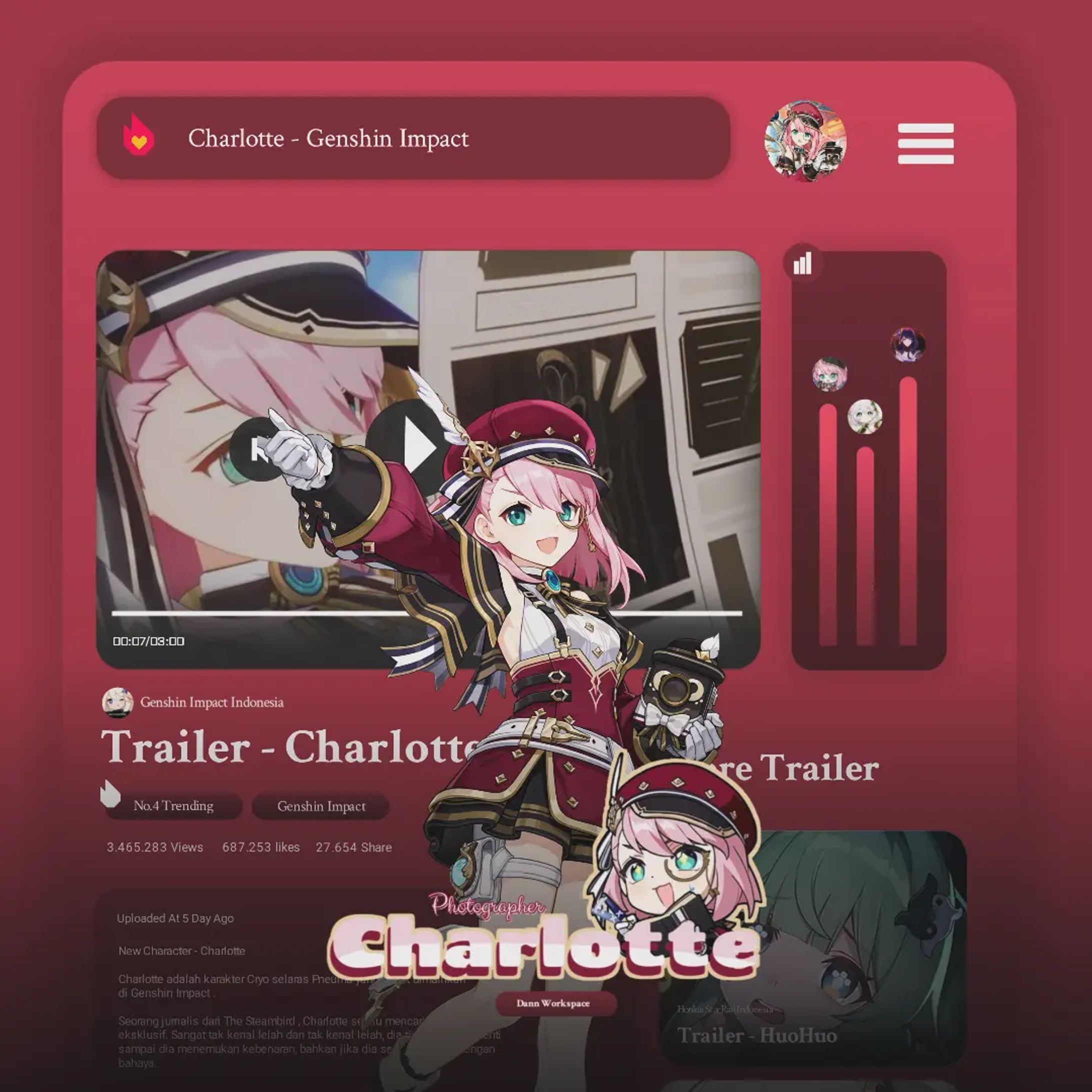 Charlotte Genshin Impact - GFX-1