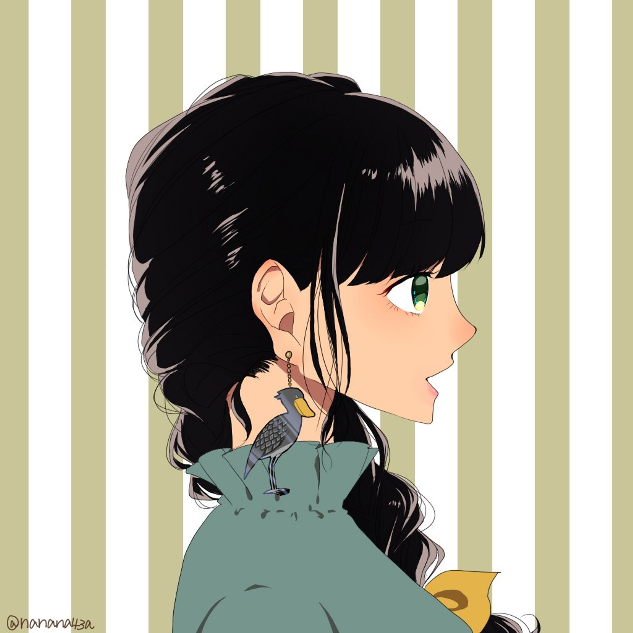 ハシビロコウのピアスの少女-1