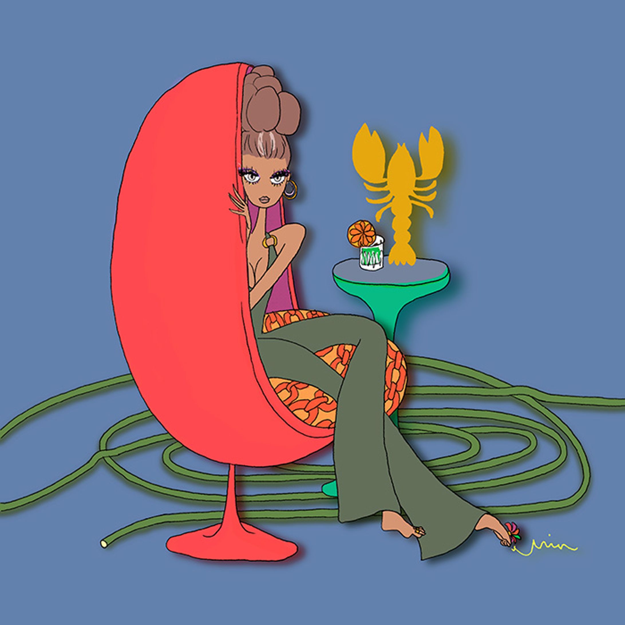 ７０sエッグチェア-1