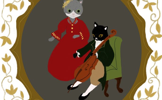 音楽を楽しむネコたち