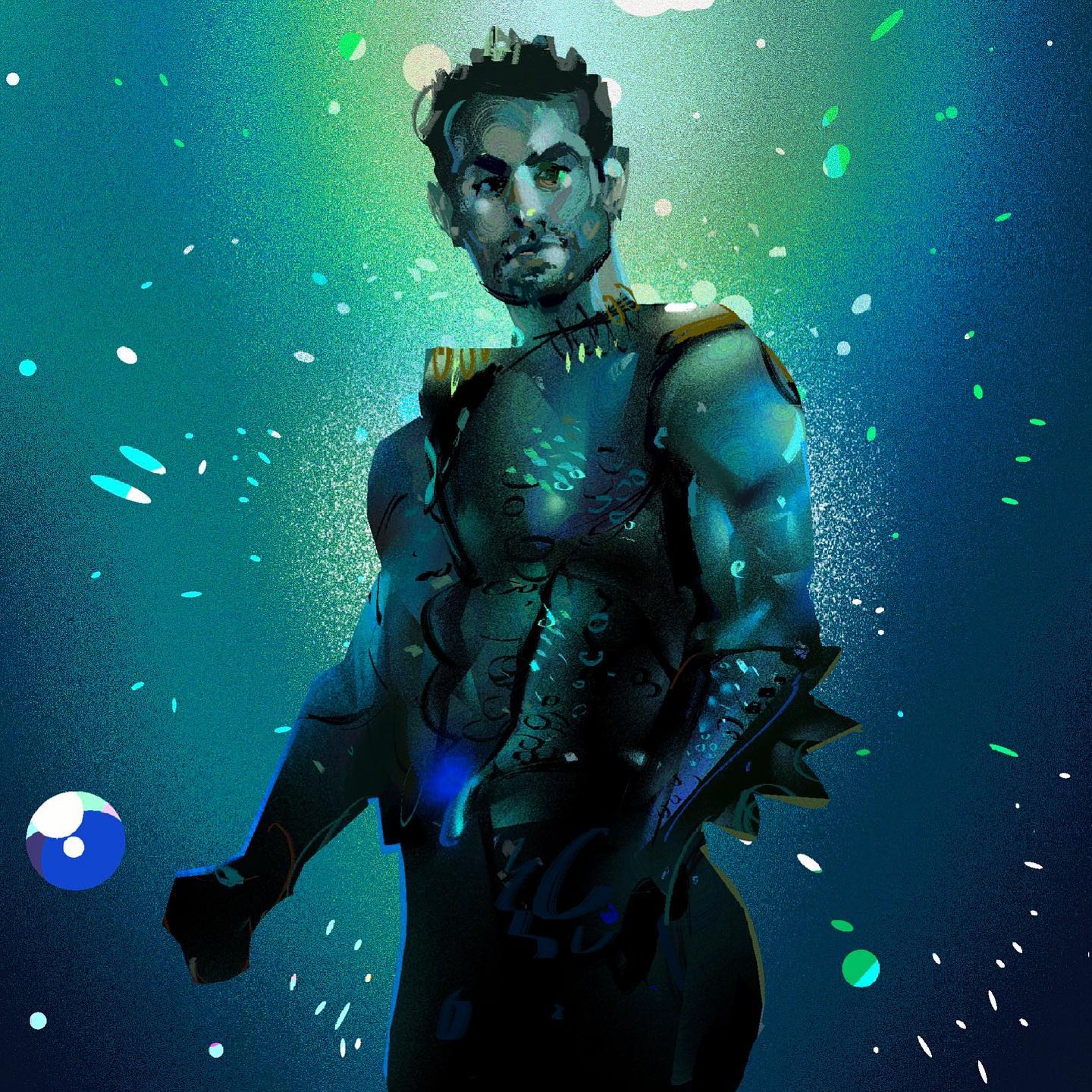 Deep from @theboystv 
And he’s my favorite character.
.
.
.
#art #artwork #painting #paintingart #digitalart #dogitalpainting #theboys #theboystv #theboysdeep #heavypaint #heavypaintapp-1