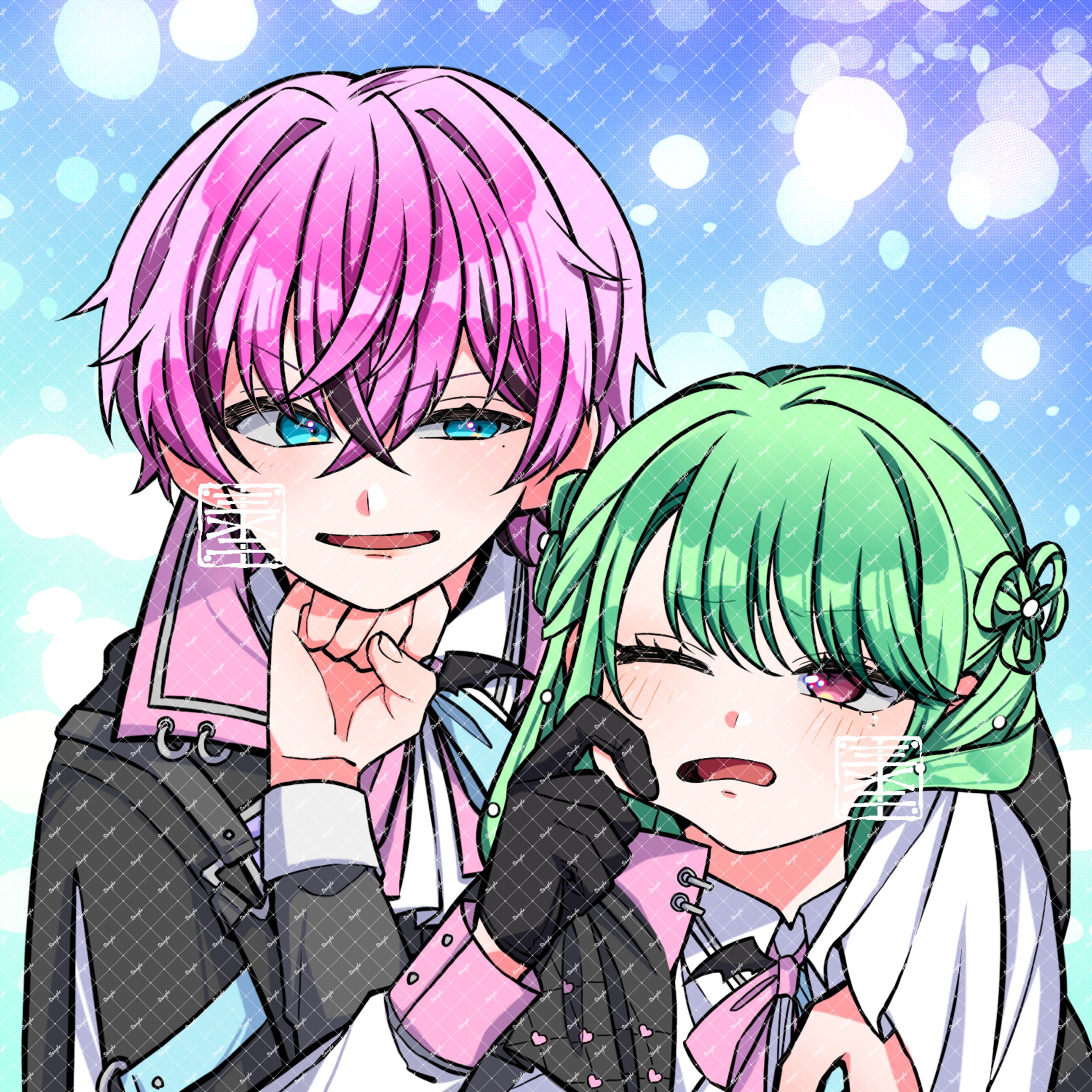 【work】どもとみ様【ペアイラスト】-1