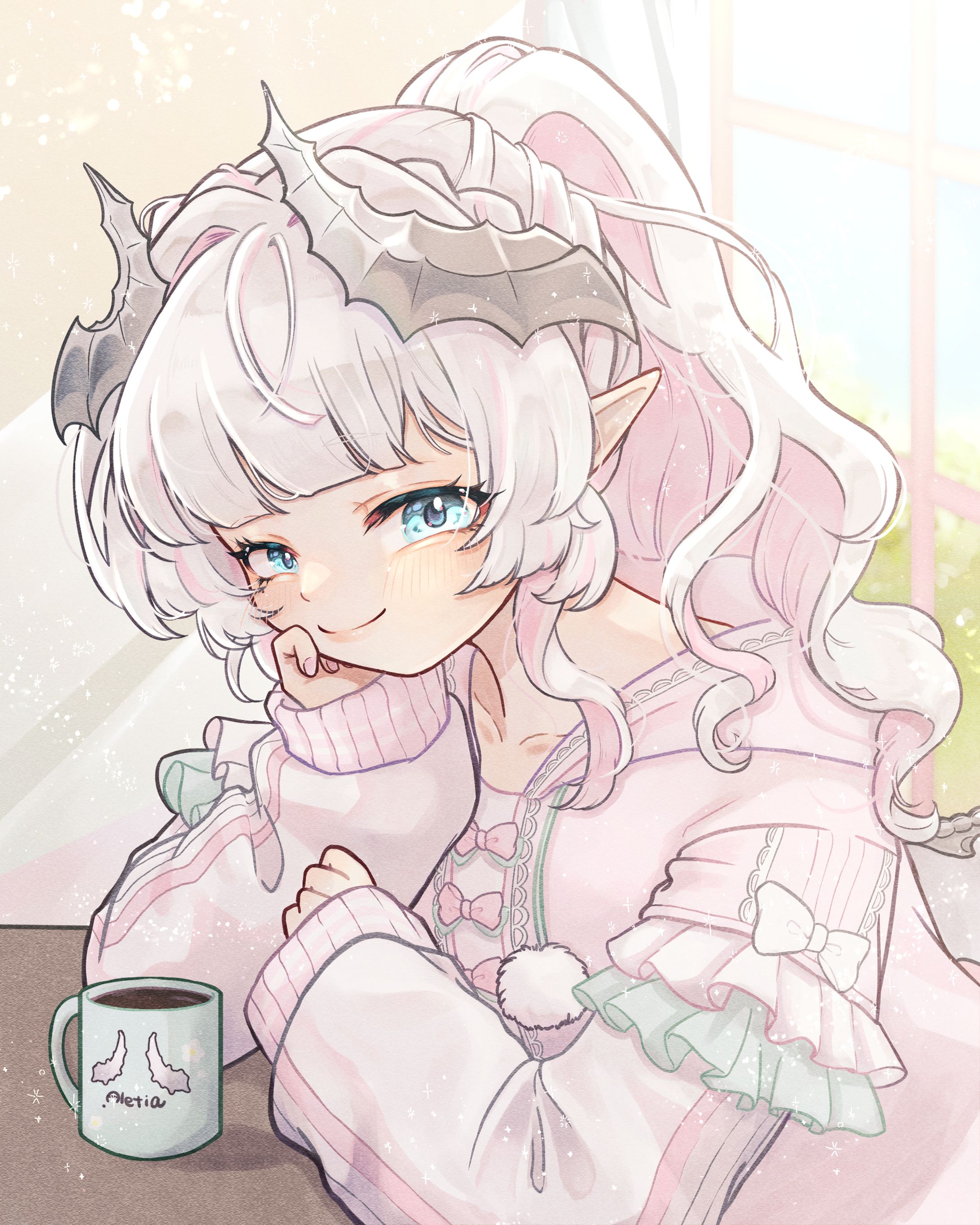 Vtuberアレティアさん新髪型記念イラスト-1