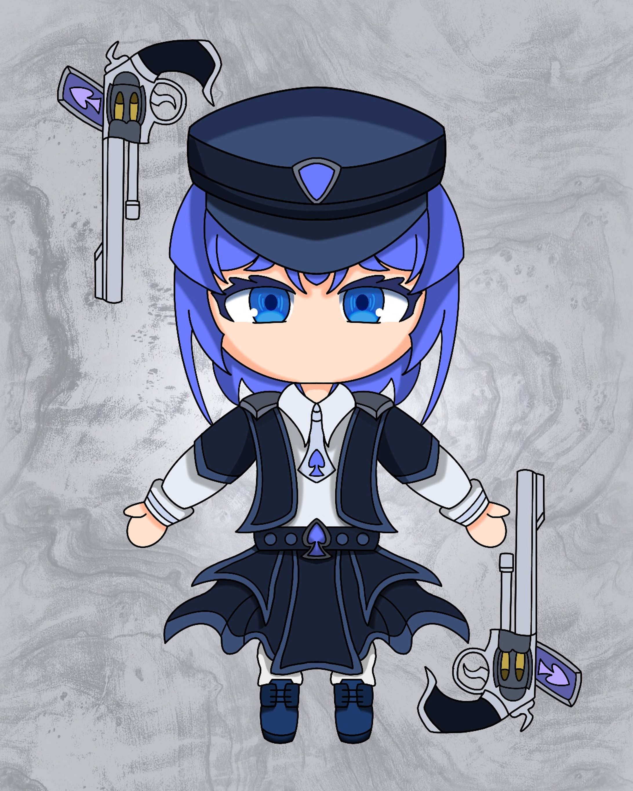 トランプマーク族のスペード(♠️)の担当の女の子-1