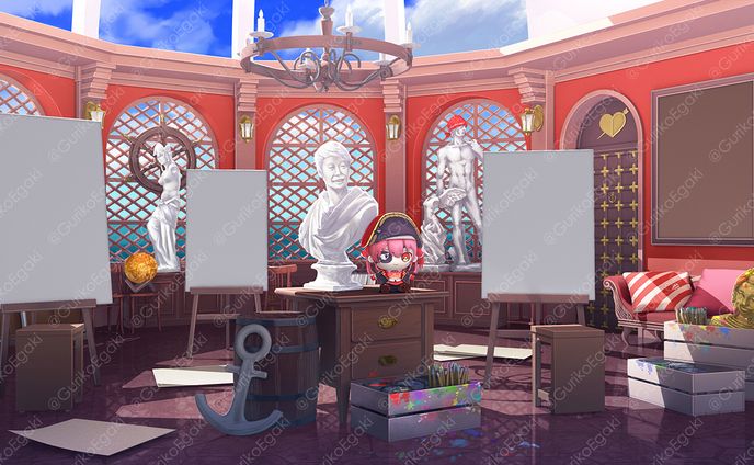 ホロライブ所属・宝鐘マリンさんのアトリエ