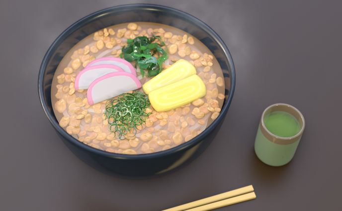 3DCG うどん