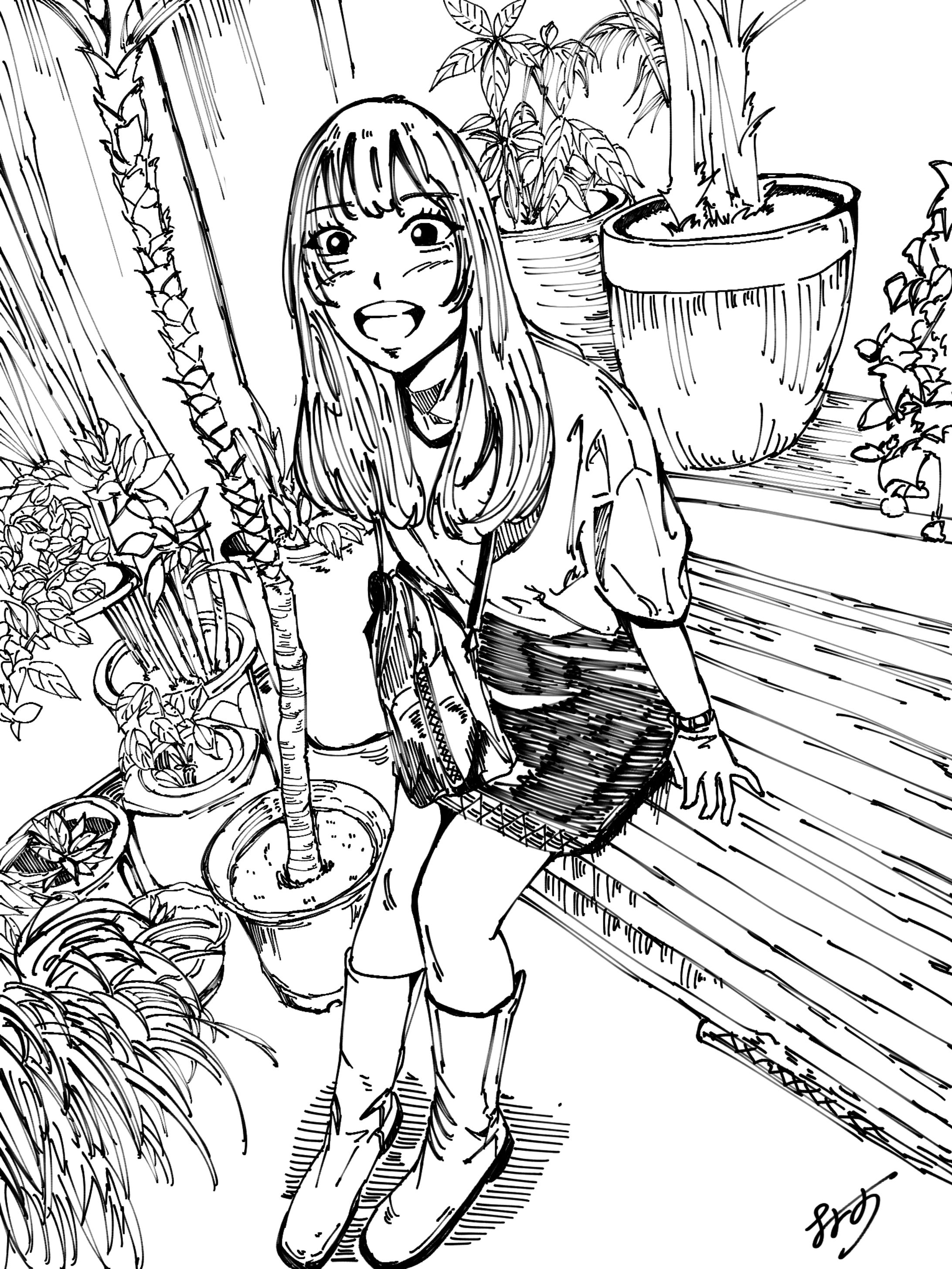 モノクロイラスト-1