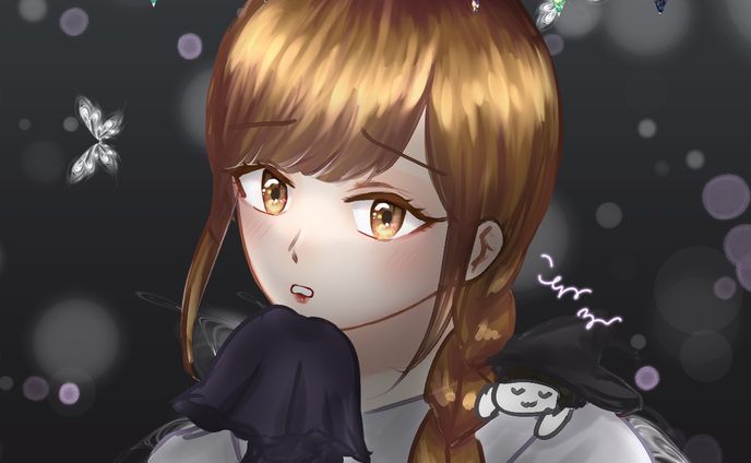 言眠るい サブ垢アイコン用イラストレーション